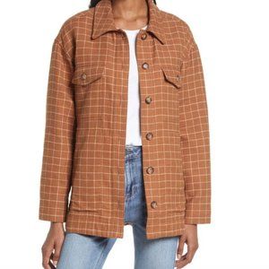 Madewell Waffleback Branner Shirt-Jacket in Warm Hickory – Size Medium
